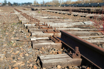 Kradzież torów na starej linii kolejowej © Marek Stokowski