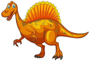 A Spinosaurus dinosaur cartoon character