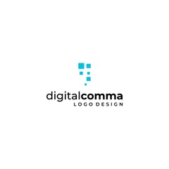 A modern, sophisticated and unique logo.
A combination of comma and digital or pixel.
EPS 10, Vector.