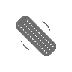 Vector nail file, manicure salon gray icon.