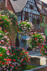 Fototapeta na wymiar Amazing village in the Alsace province