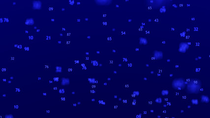 The texture of the numbers. Finance data concept. Font design for logos, posters, invitations. Matrix background. Numbers background. 3d rendering