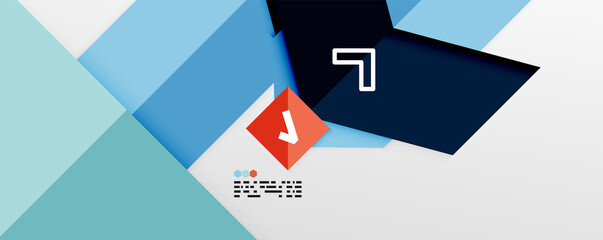 Shiny color triangles and geometric shapes vector abstract background