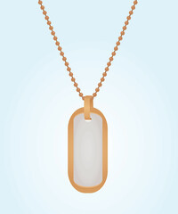 Fototapeta premium ID tag chain. vector illustration