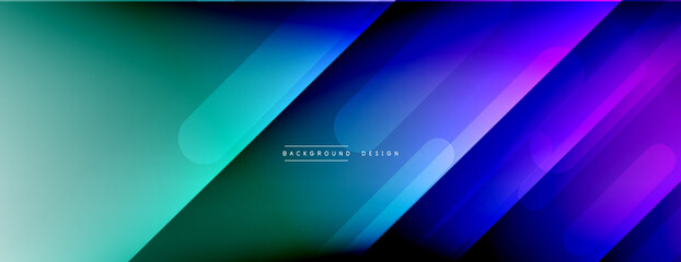 Fototapeta premium Dynamic lines abstract background. 3D shadow effects and fluid gradients. Modern overlapping forms