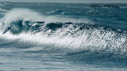 Wave in the Canary Islands. Beautiful landscape