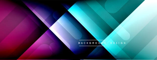 Dynamic lines abstract background. 3D shadow effects and fluid gradients. Modern overlapping forms