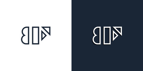 Abstract line art initial letters BF logo.