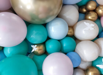 Background from colorful balloons.