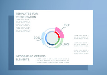 Brochure for business reports, cover layout and infographics