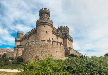 Fototapeta na wymiar Castillo de Manzanares el Real, Madrid, España.
