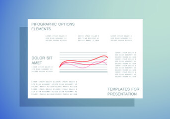 Brochure for business reports, cover layout and infographics