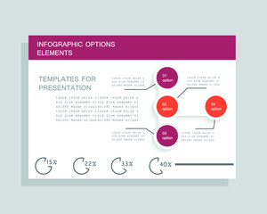 Set of different charts and templates for infographic