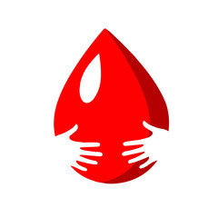 Blood donation design. Creative donor poster. Blood Donor banner. Red drop. Donation volunteer. Blood donation medical poster. Save human life concept. Vector illustration