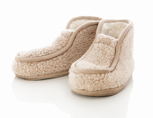 Warm Stalk Slippers made of European Merino. Slippers made from natural wool. Wool Slippers. Top-boot softie shoes made from 100% pure merino wool. With firm non-slip bottom. Top-boot wool mufflers
