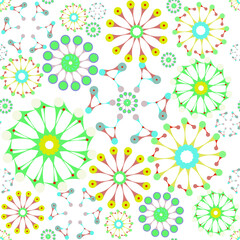 Hand-drawn abstract greeting cards, fabrics, wallpaper, tiles.Decorative vector illustrations