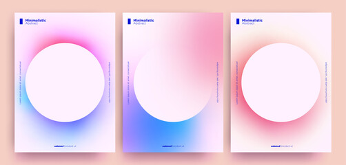 Abstract minimalistic background collection with trendy liquid gradients for flyer or cover or banner or poster design. Vector illustration