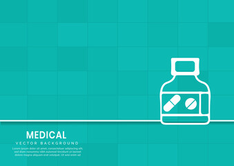Abstract medical and science concept and health care icon pattern background.