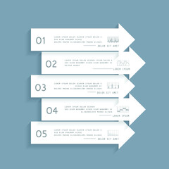 Template for infographic, parts, steps or processes