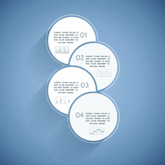 Template for infographic, parts, steps or processes