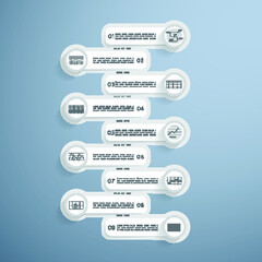 Template for infographic, parts, steps or processes