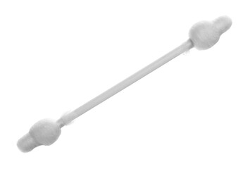 Cotton swab, bud for ear cleaning, hygiene product isolated on white background with clipping path 
