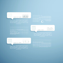 Template for infographic, parts, steps or processes