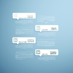 Template for infographic, parts, steps or processes