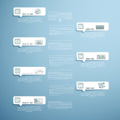 Template for infographic, parts, steps or processes