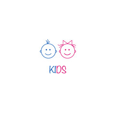 vector logo kids. child icon