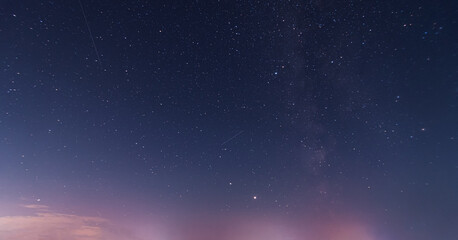 Beautiful starry night sky background