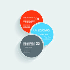 Template for infographic, parts, steps or processes