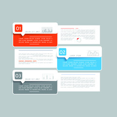 Template for infographic, parts, steps or processes