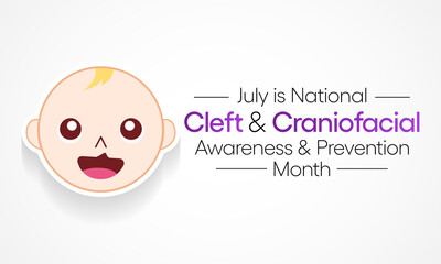 National Cleft and Craniofacial awareness and prevention month is observed every year in July, they birth defects that occur when a baby’s lip or mouth do not form properly during pregnancy.