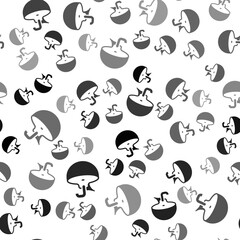 Black Washbasin icon isolated seamless pattern on white background. Barber washing chair with washbasin. Hair washing chair. Vector