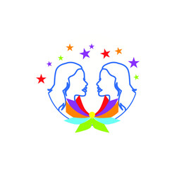 The illustration - zodiac sign in the modern style.