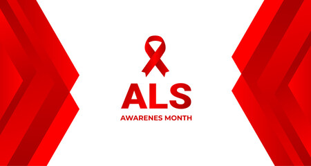 ALS (Amyotrophic lateral sclerosis) awareness month background.  ALS Awareness Month background. Amyotrophic lateral sclerosis. Annual campaign is held in May in United States. Vector illustration.