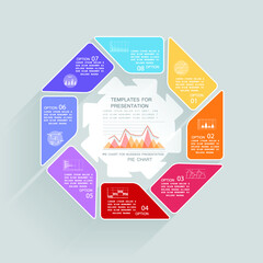 Pie chart for business presentation or processes