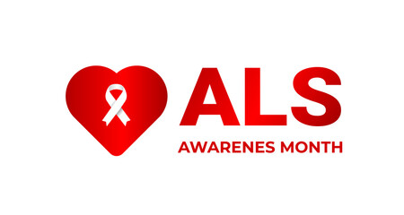 ALS (Amyotrophic lateral sclerosis) awareness month background.  ALS Awareness Month background. Amyotrophic lateral sclerosis. Annual campaign is held in May in United States. Vector illustration.
