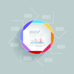 Pie chart for business presentation or processes