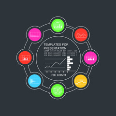 Obraz premium Pie chart for business presentation or processes
