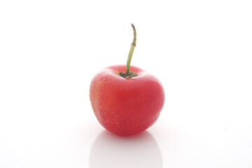 cherries on a white background