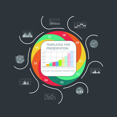 Pie chart for business presentation or processes