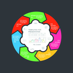 Pie chart for business presentation or processes