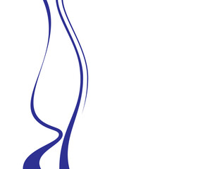 Wavy lines with blue gradations