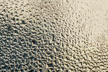 drops of water on the glass