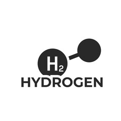 Hydrogen logo icon. eco fuel, eco friendly and alternative energy symbol. isolated vector image