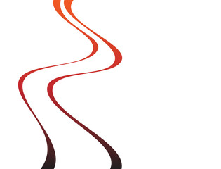 Beautiful looking wavy lines with orange black gradations