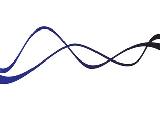 Wavy lines with blue and black gradations