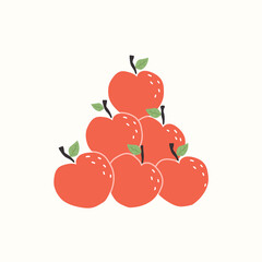 Apple vector icon. Isolated on white background